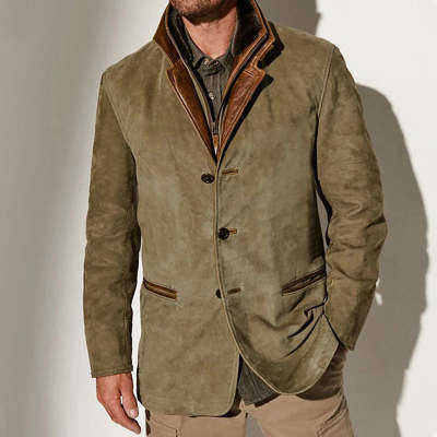 Men Vintage Suede Blazer | Nicholo