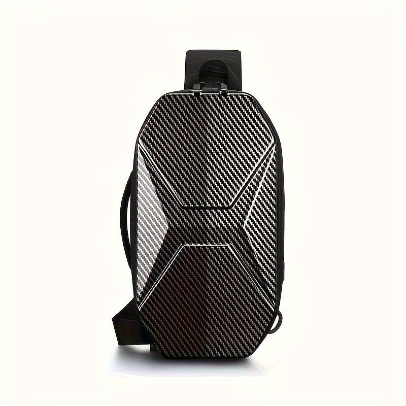 Men Futuristic Hard Shell Sling Bag | Finn