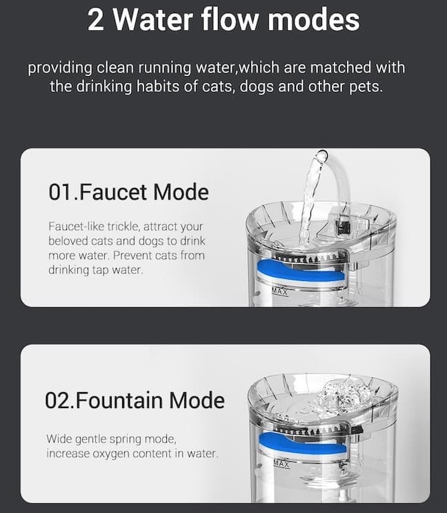 Pet Water Fountain Large Eco-Friendly Plastic | Bella-4
