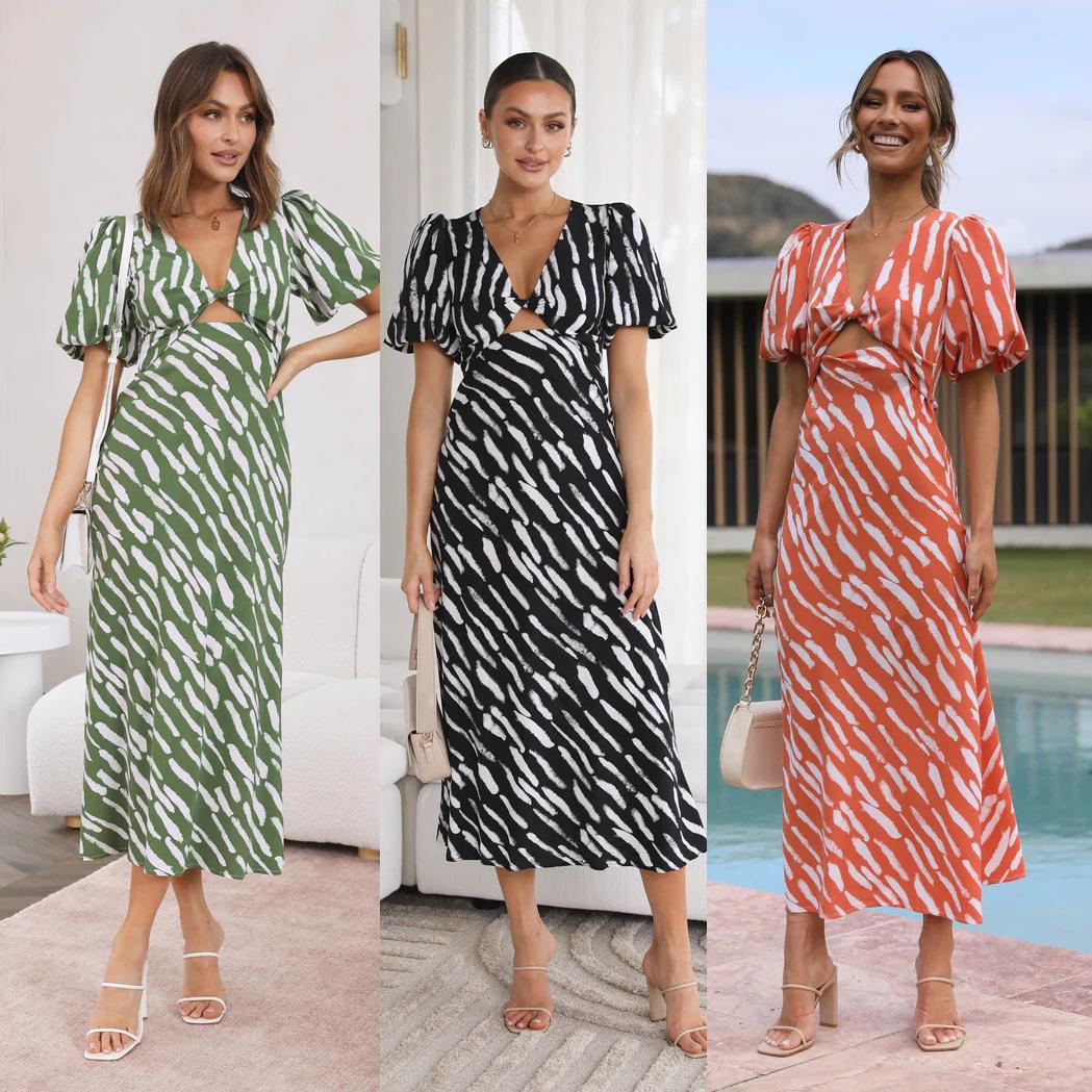Women Abstract Print Midi Dress | Tamara