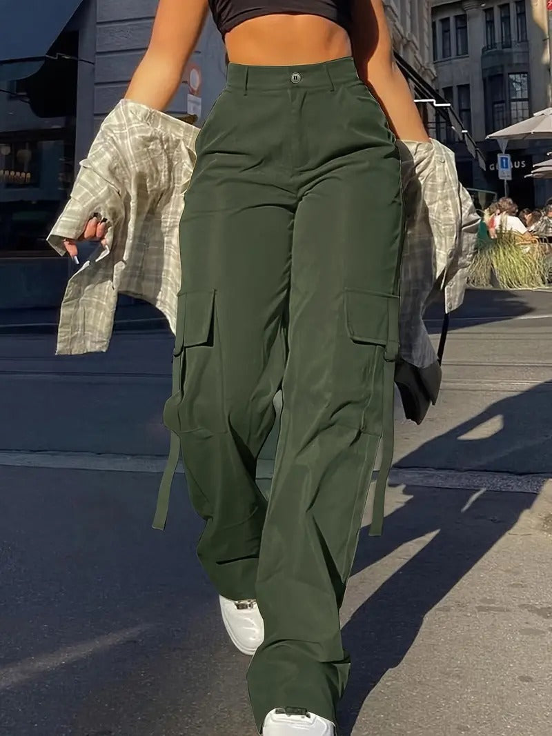 Women High-Waisted Cargo Pants | Thessaly