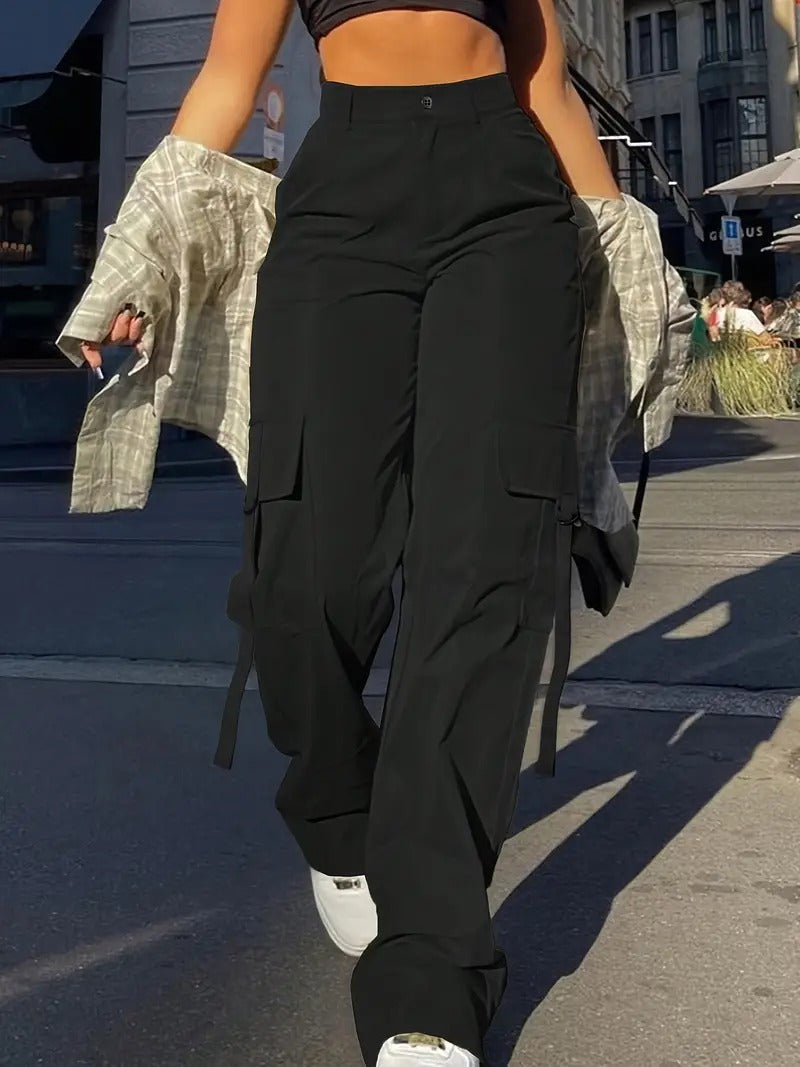 Women High-Waisted Cargo Pants | Thessaly