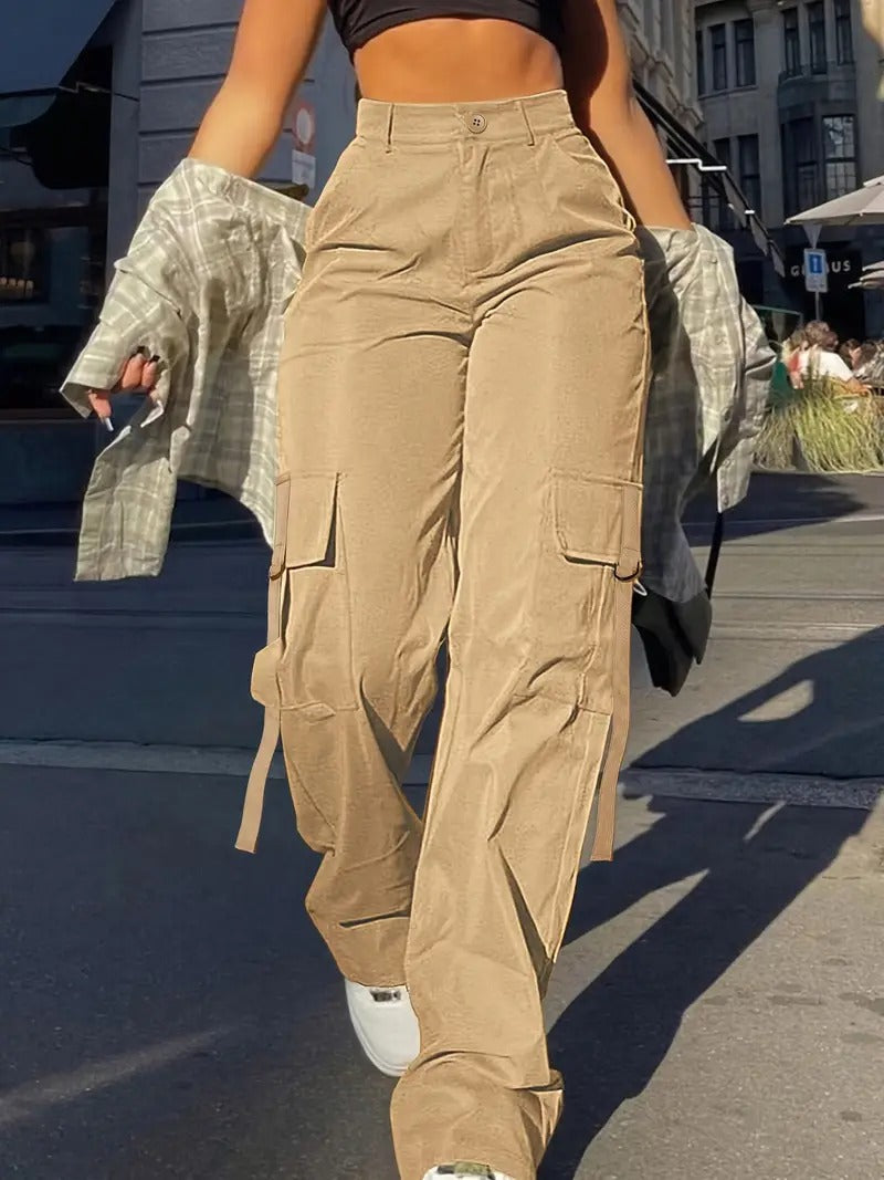 Women High-Waisted Cargo Pants | Thessaly