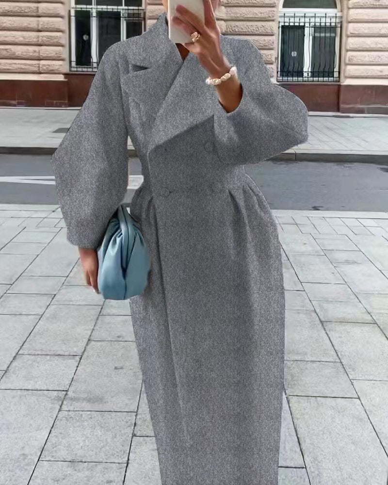 Women Elegant Belted Dress Coat | Rein