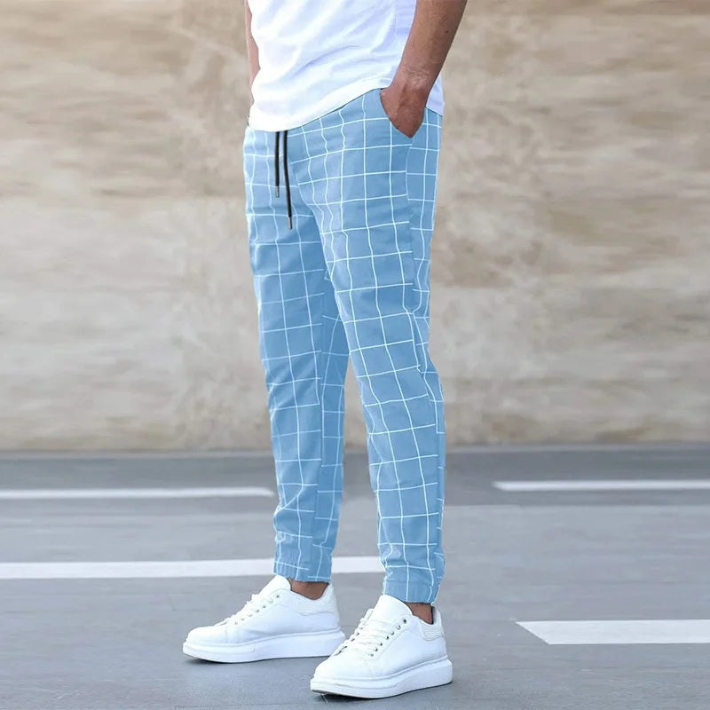 Men's Track Pants Black Cotton | Chris-3