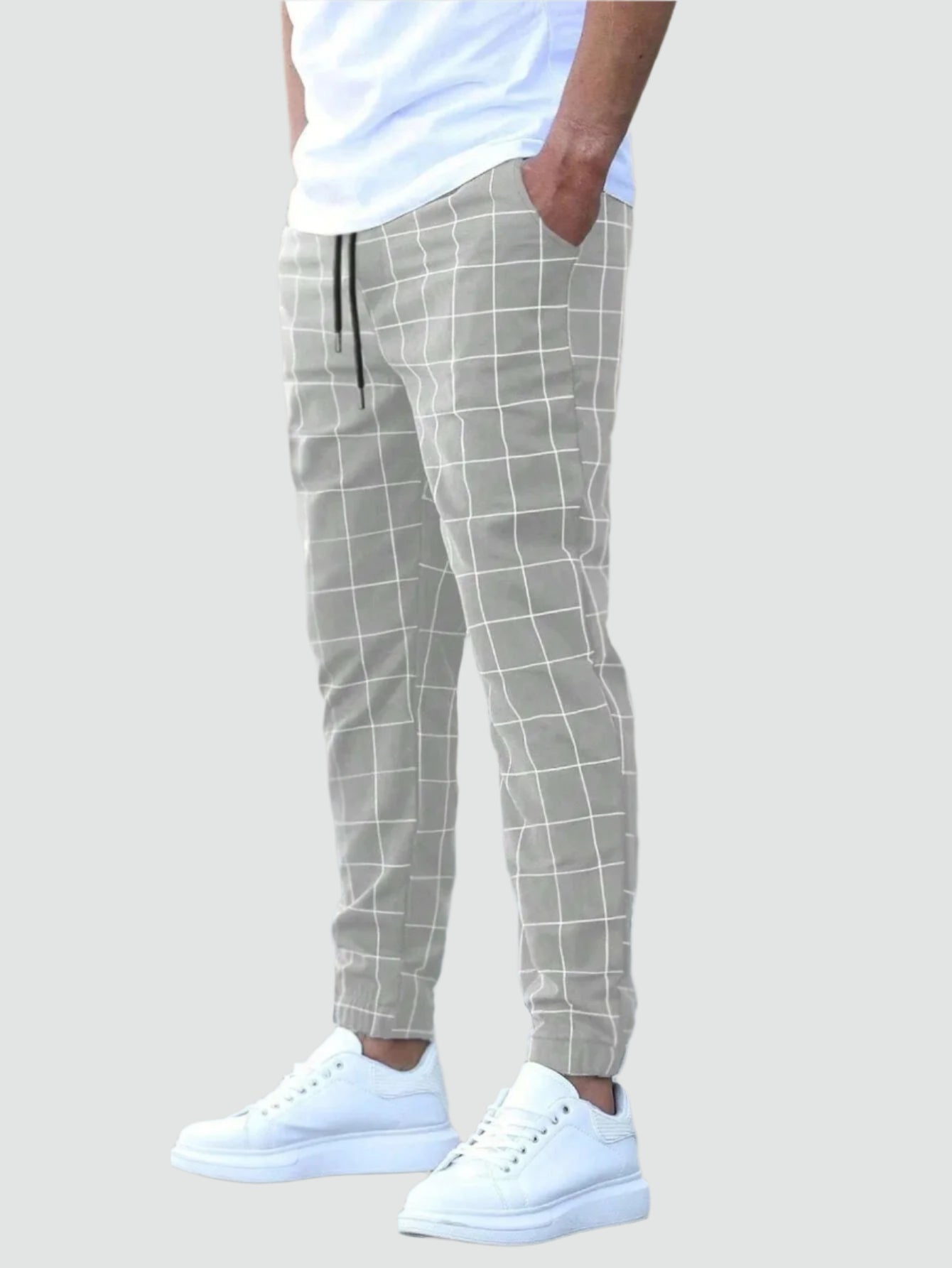 Men's Track Pants Black Cotton | Chris-2