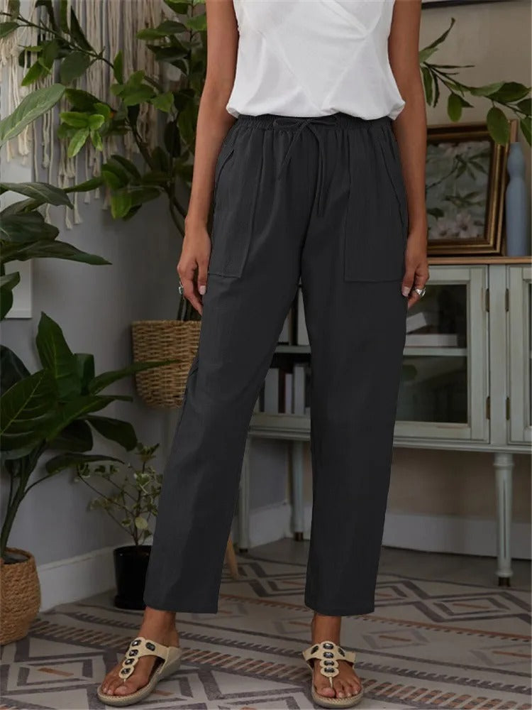 Men Relaxed Fit Linen Pants | Voya