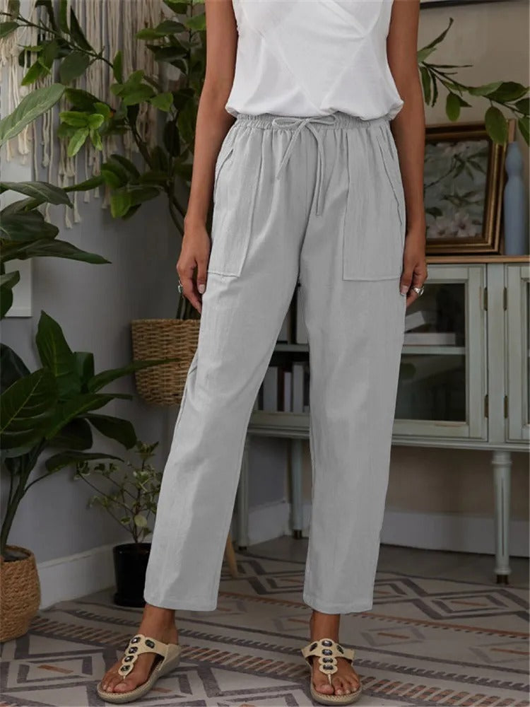 Men Relaxed Fit Linen Pants | Voya