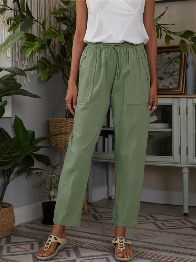 Men Relaxed Fit Linen Pants | Voya