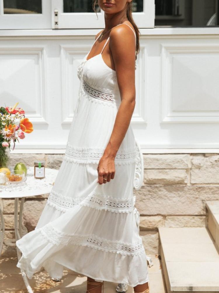 Women Bohemian Lace Maxi Dress | Yvette