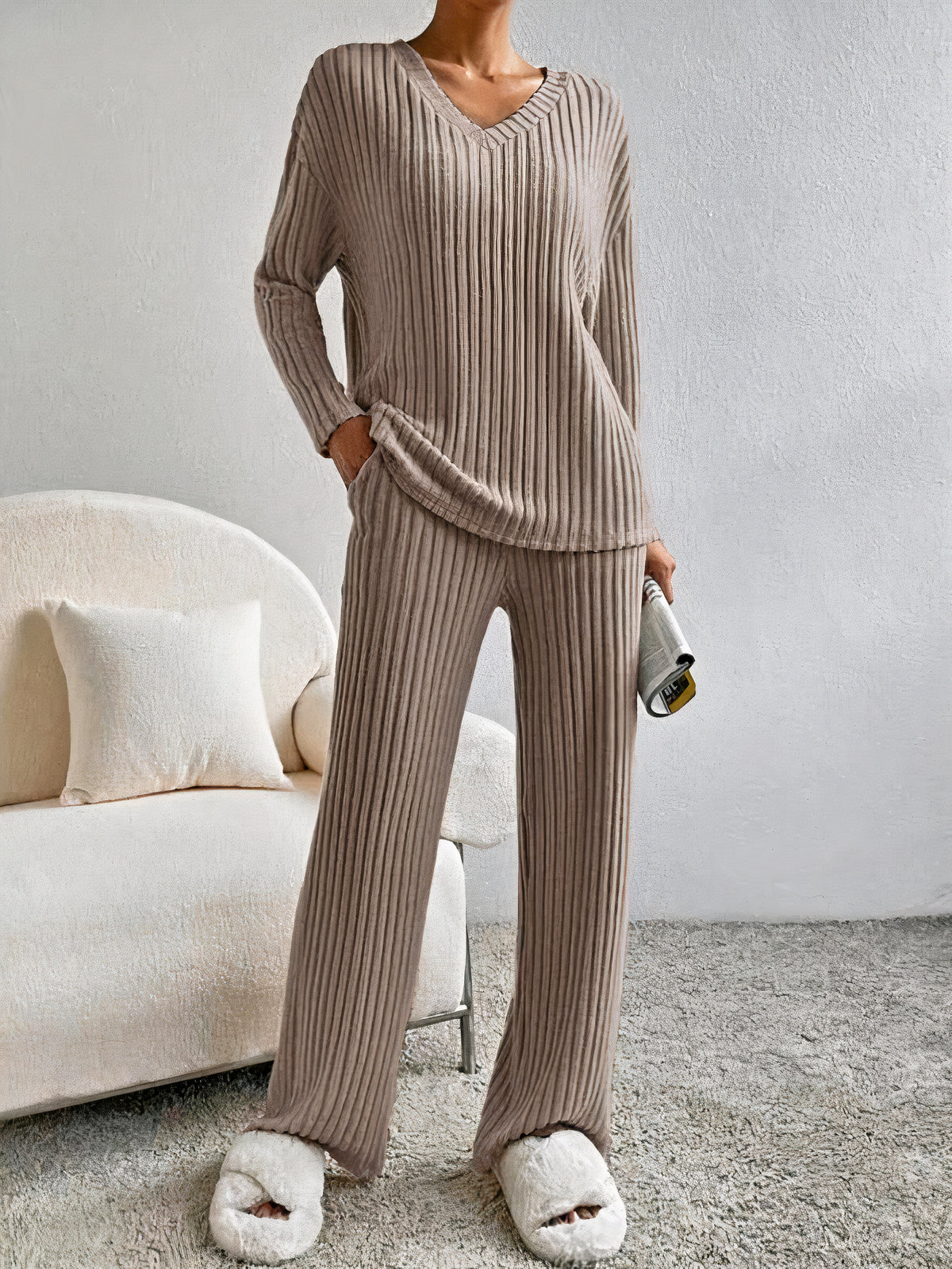 Women Ribbed Lounge Set | Cyrille