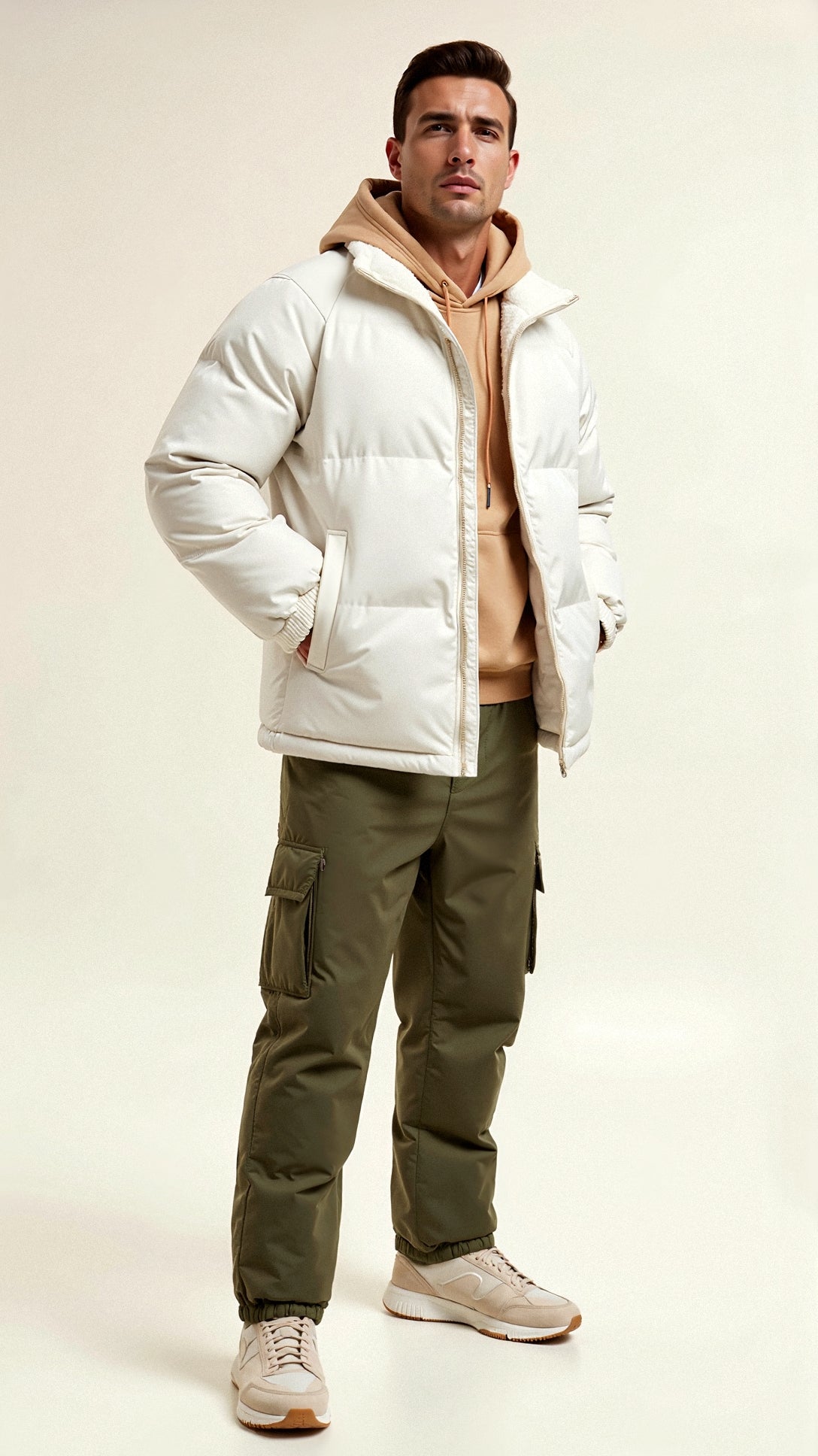 Men Insulated Sherpa-Lined Puffer Jacket | Cyrusteem