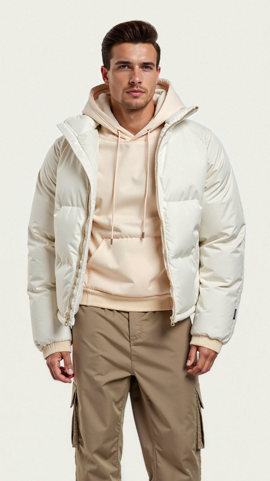 Men Insulated Sherpa-Lined Puffer Jacket | Cyrusteem