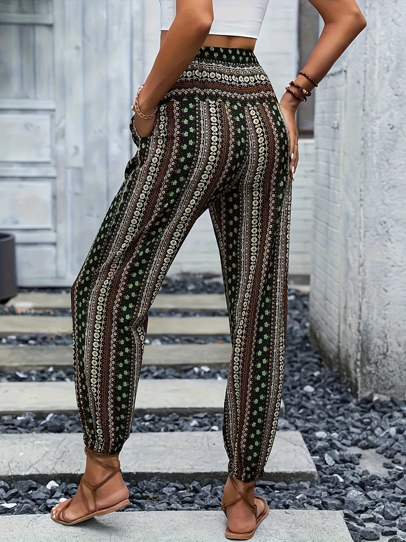 Viviana | Stylish High-Waist Printed Pants for Women