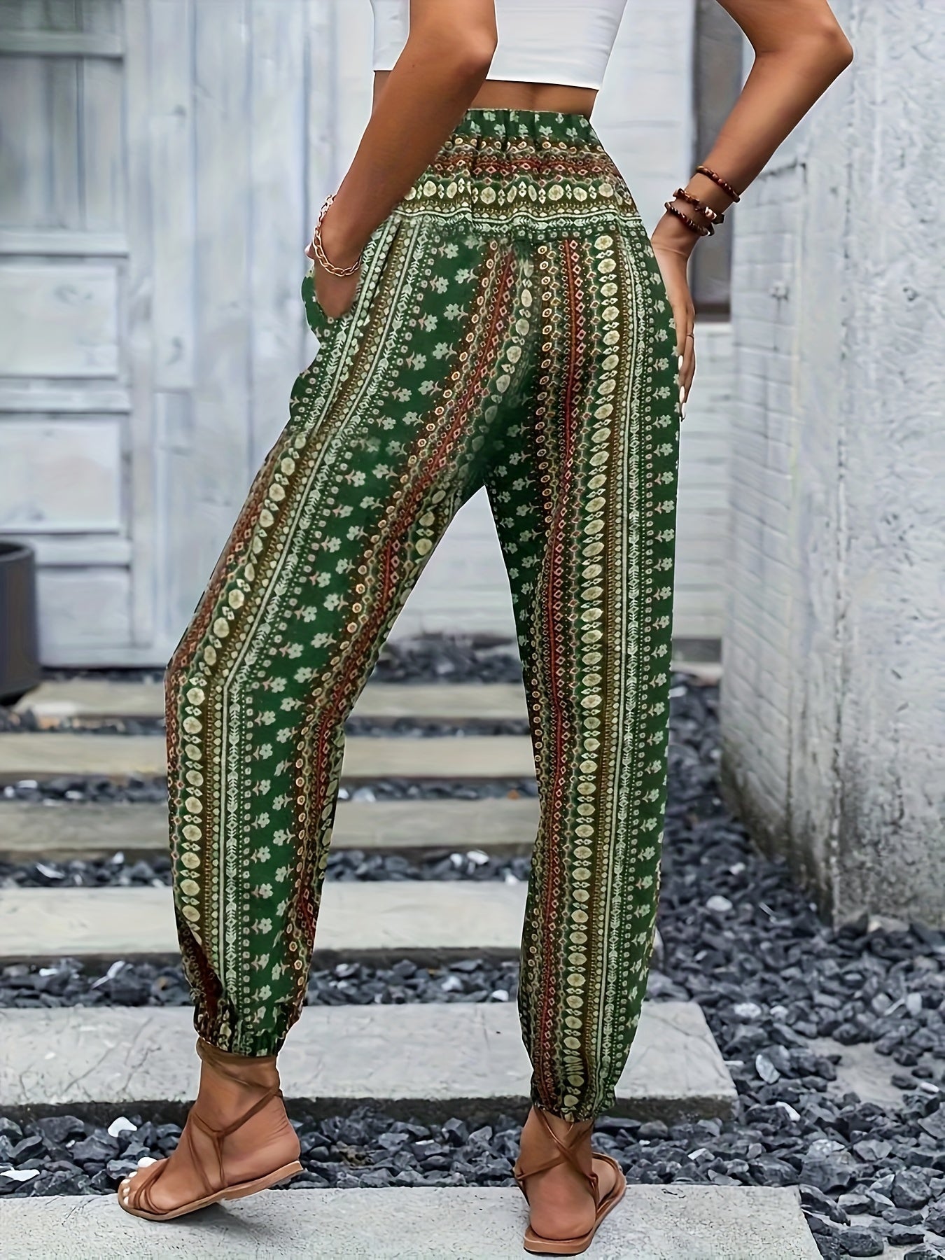 Viviana | Stylish High-Waist Printed Pants for Women