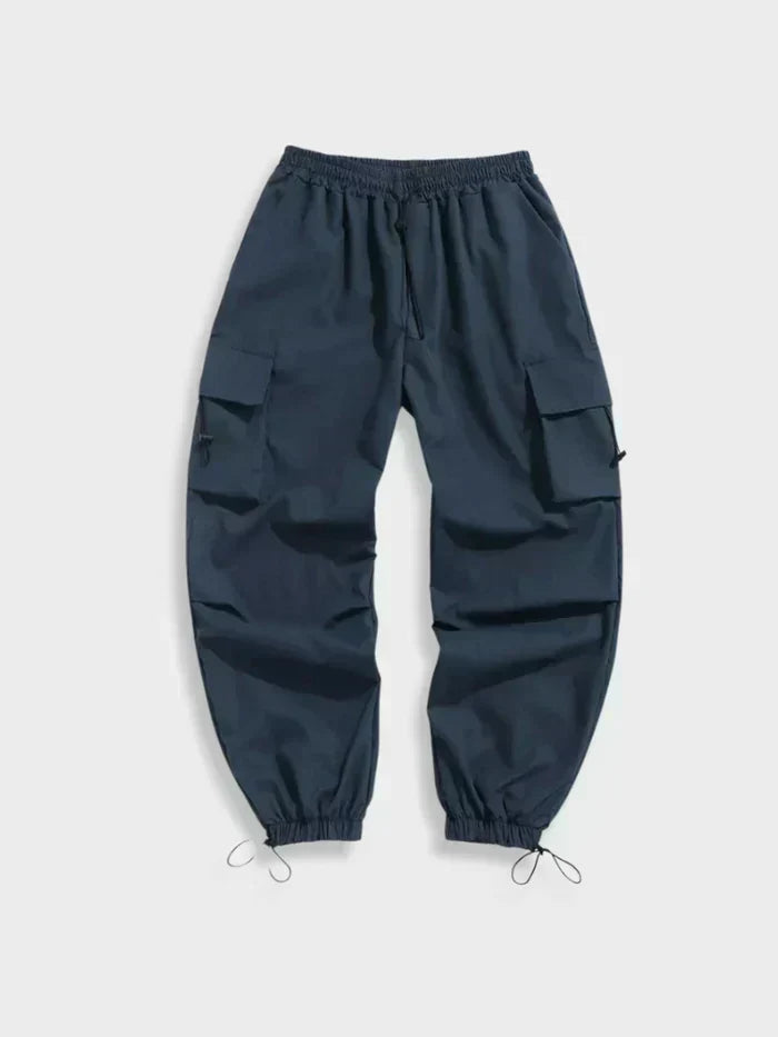 Men's Cargo Pants Black Cotton | Frode-3