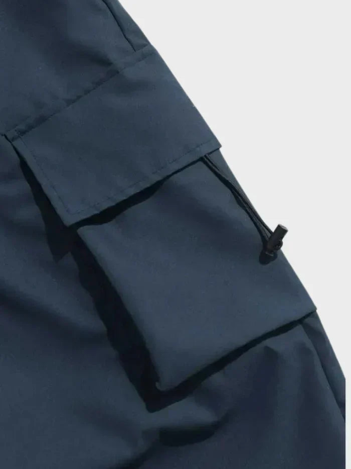 Men's Cargo Pants Black Cotton | Frode-6