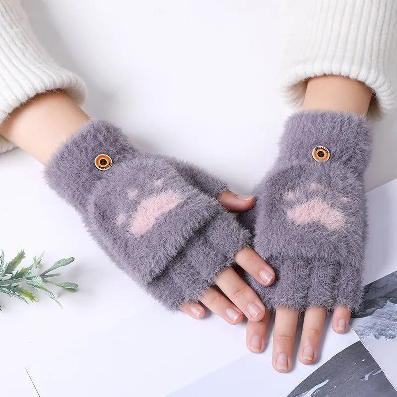 Harriet - Flip Mink Mittens for Women - Soft & Convertible