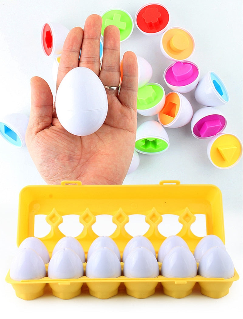Educational Toy Montessori Geometric Eggs BPA-Free Plastic | Learning Fun for Kids-1