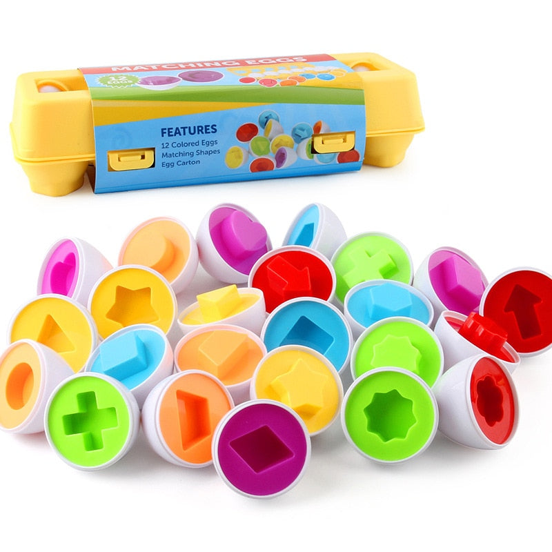 Educational Toy Montessori Geometric Eggs BPA-Free Plastic | Learning Fun for Kids-4