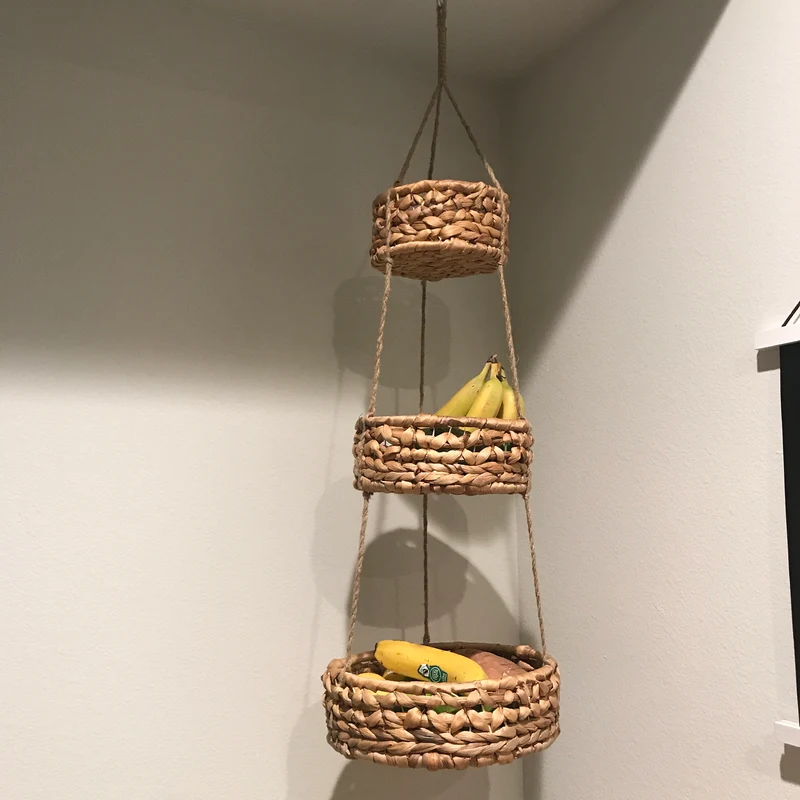 Hanging Basket Organizer 3-Tier Natural Iron Wire | Rustic Charm 5