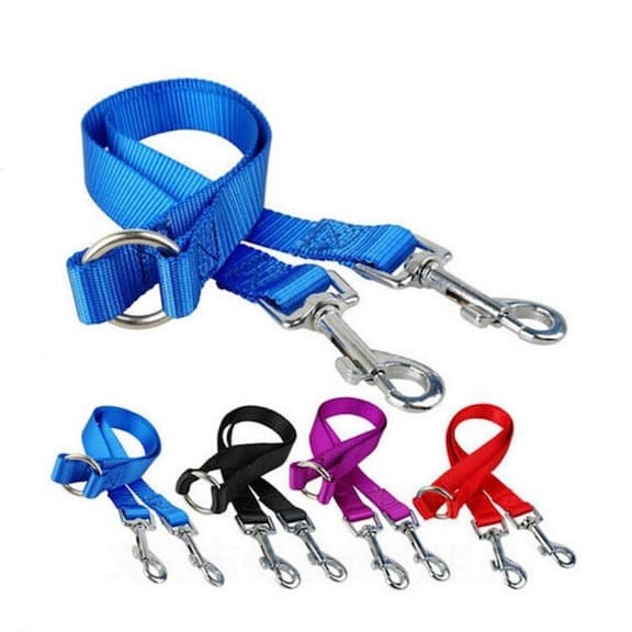 Dog Dual Leash Black Nylon | Adventure Buddy-3