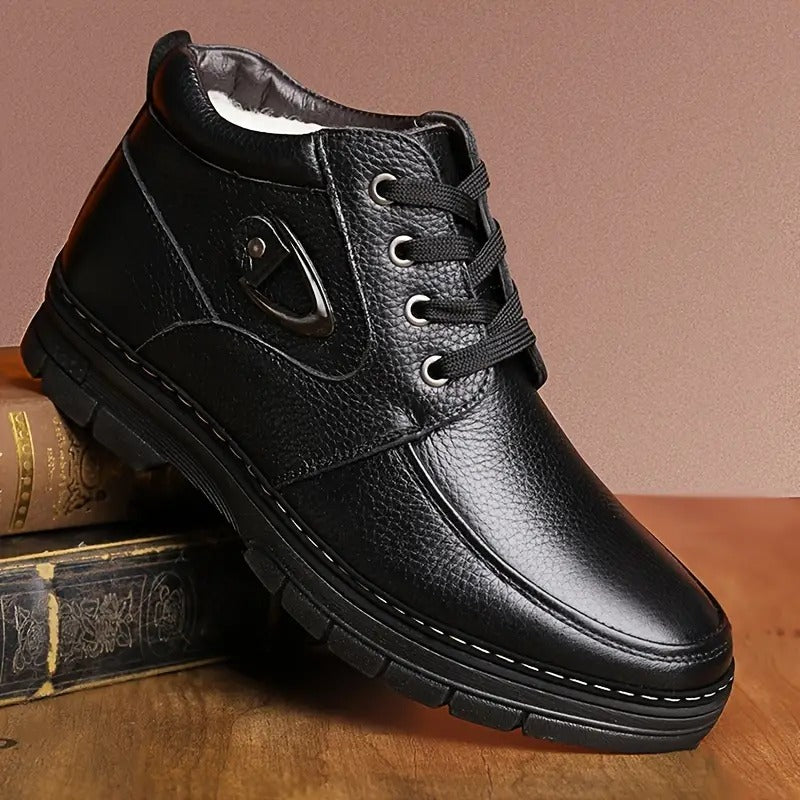 Men Thermal Boots Black Leather | Declan-4