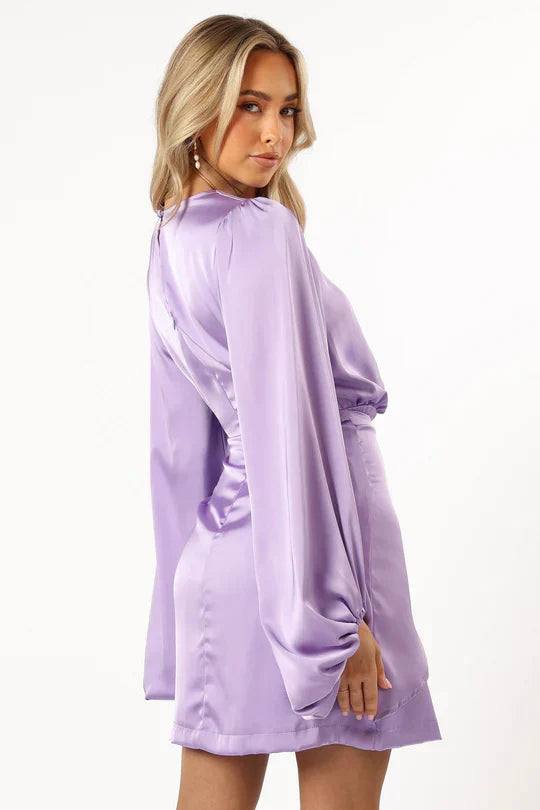 Balloon Sleeve Wrap Mini Dress | Beatriz