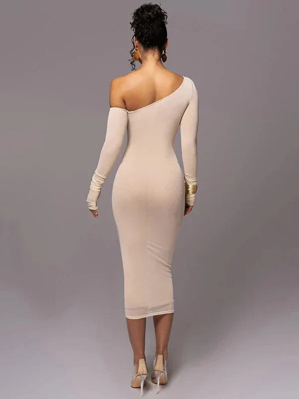 Women Ruched One Shoulder Dress | Amorette