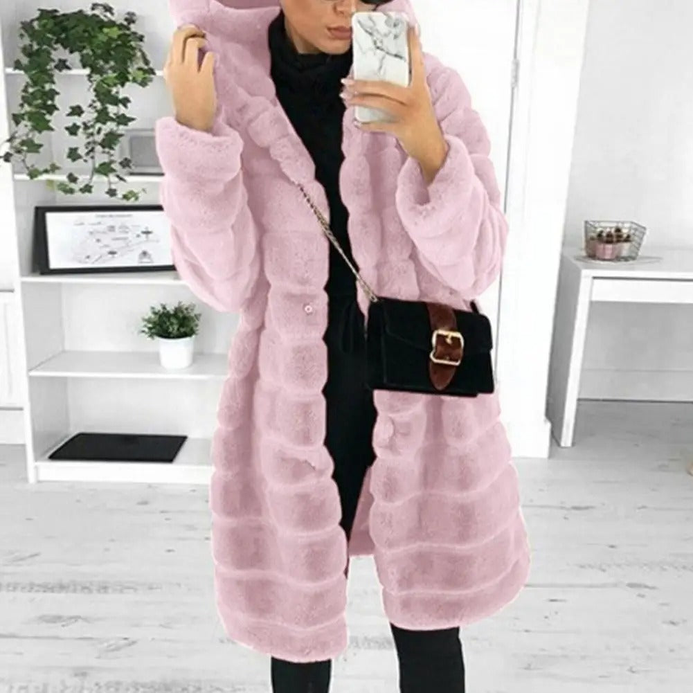Women Luxe Faux Fur Coat | Adalyn