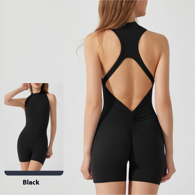 Variant image for Women Jumpsuit Sea Blue Nylon Spandex | Aurora-1
