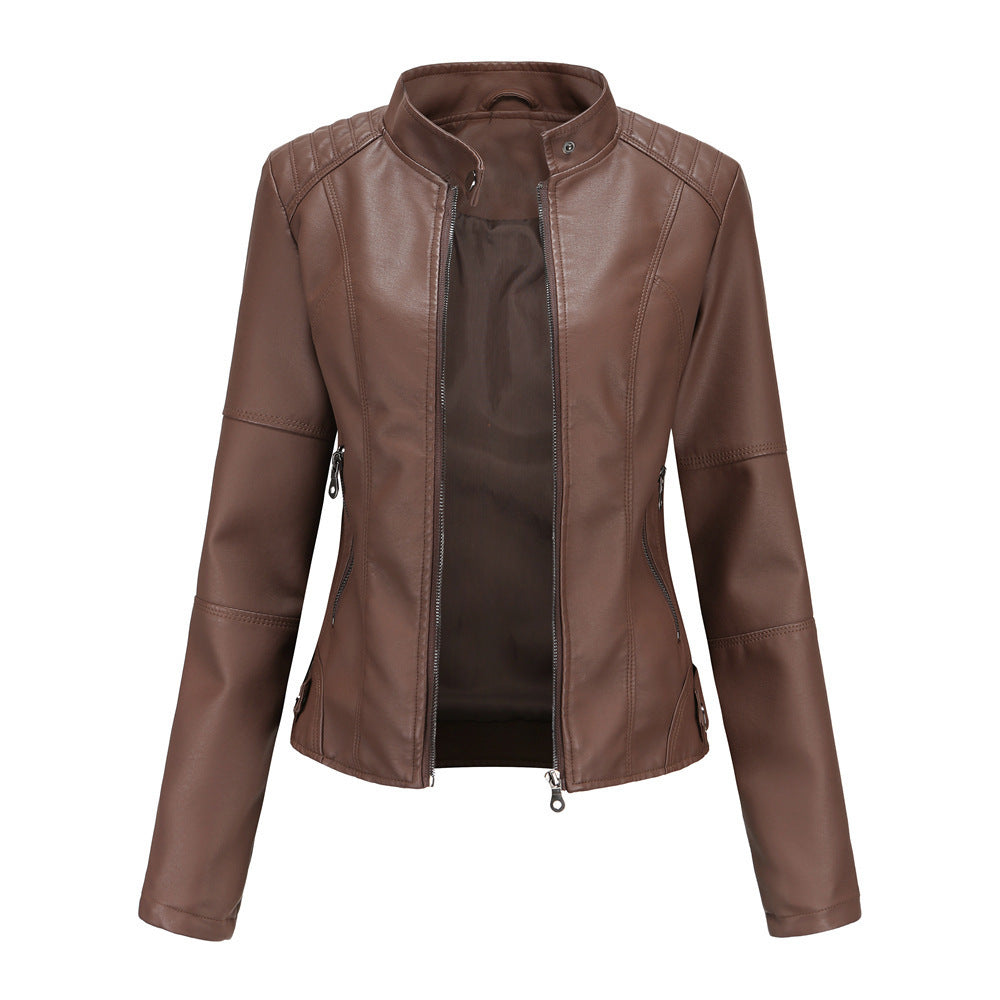Women Faux Leather Moto Jacket | Lovina