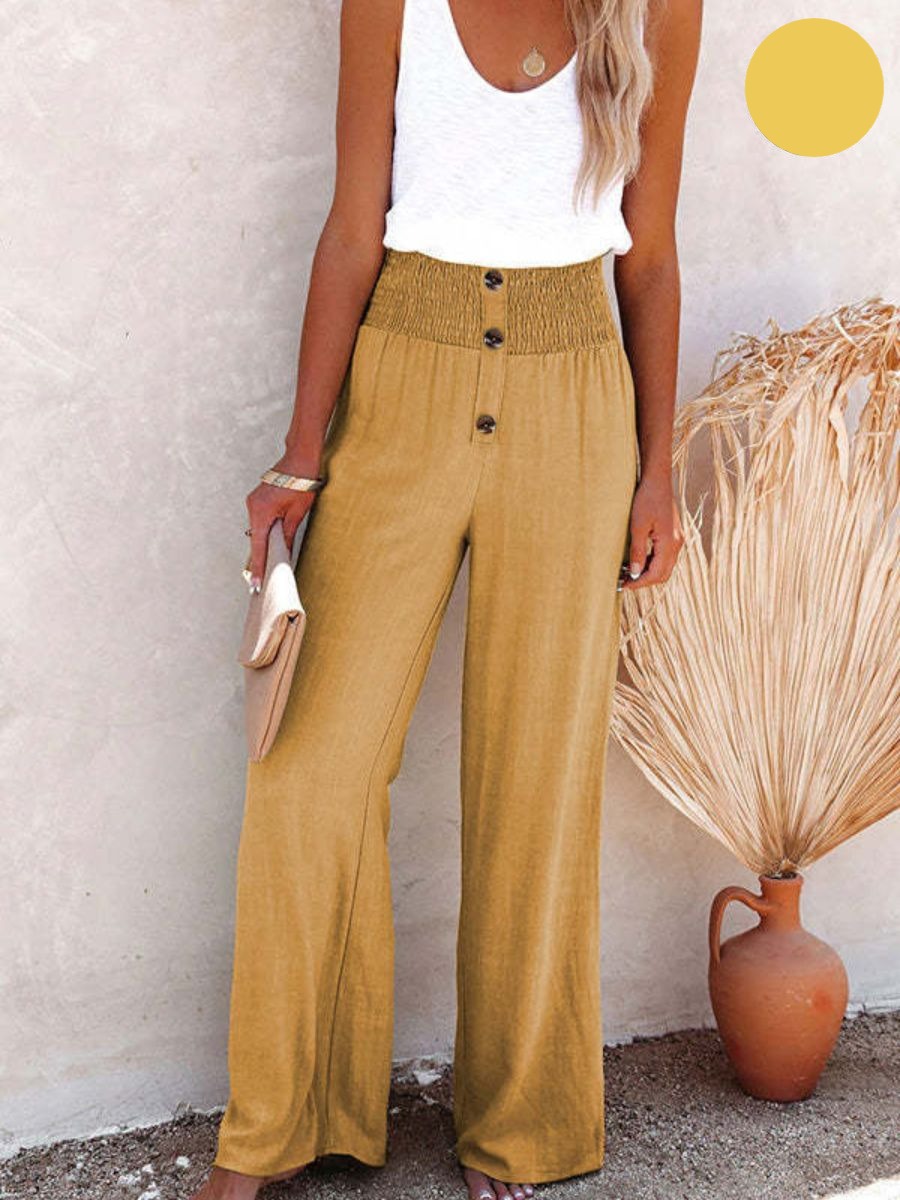 Elegant cotton and linen women's pants | Korinne