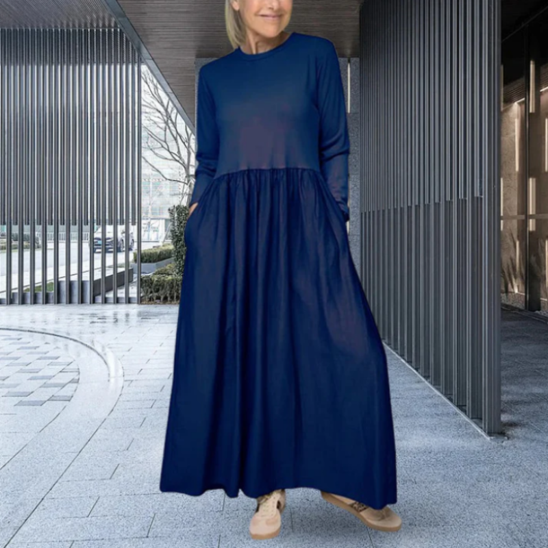 Women llegant long sleeves autumn maxi dress | Ilena