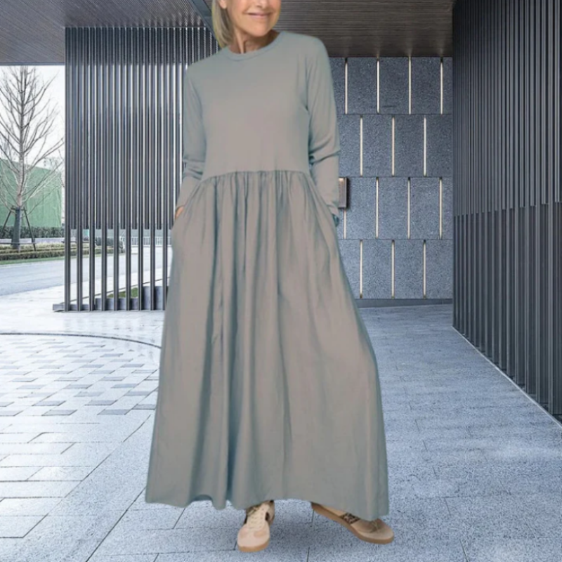 Women llegant long sleeves autumn maxi dress | Ilena