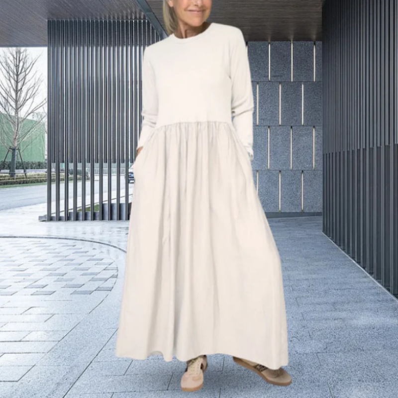 Women llegant long sleeves autumn maxi dress | Ilena