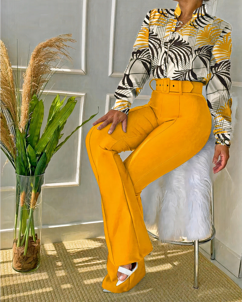 Women Elegant Blouse & Pants Set | Alini