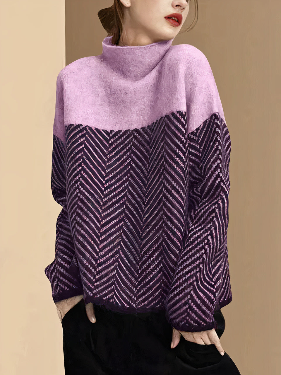 Women Elegant Turtleneck Sweater | Ariadne