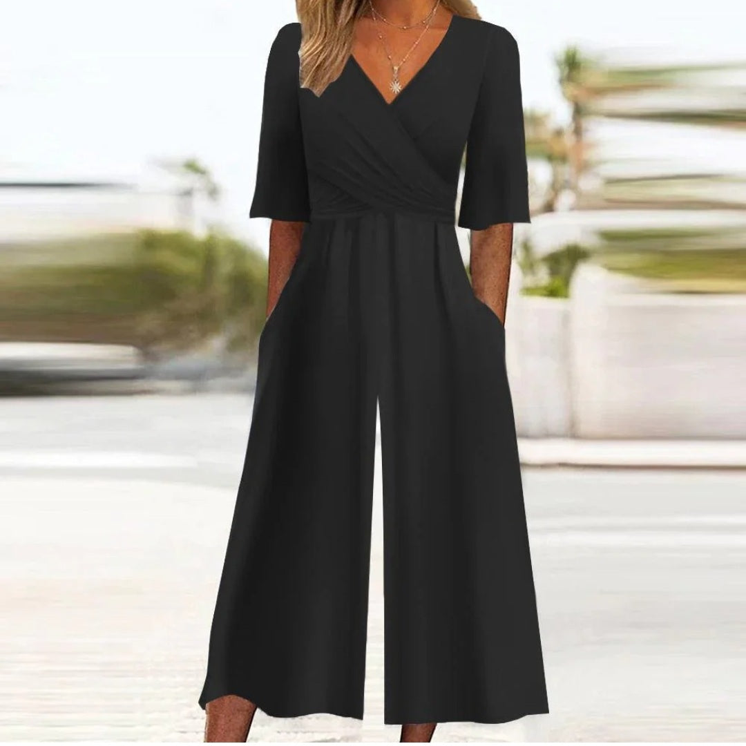 Women Floral Print Wide-Leg Jumpsuit | Frederique