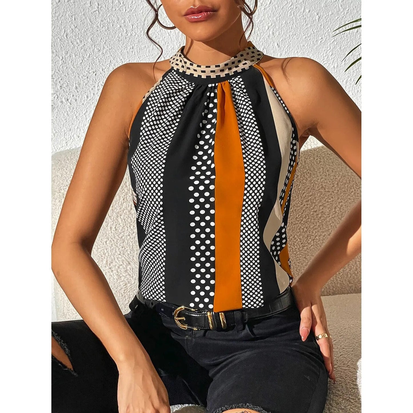 Women Chic Halter Neck Top | Vienna