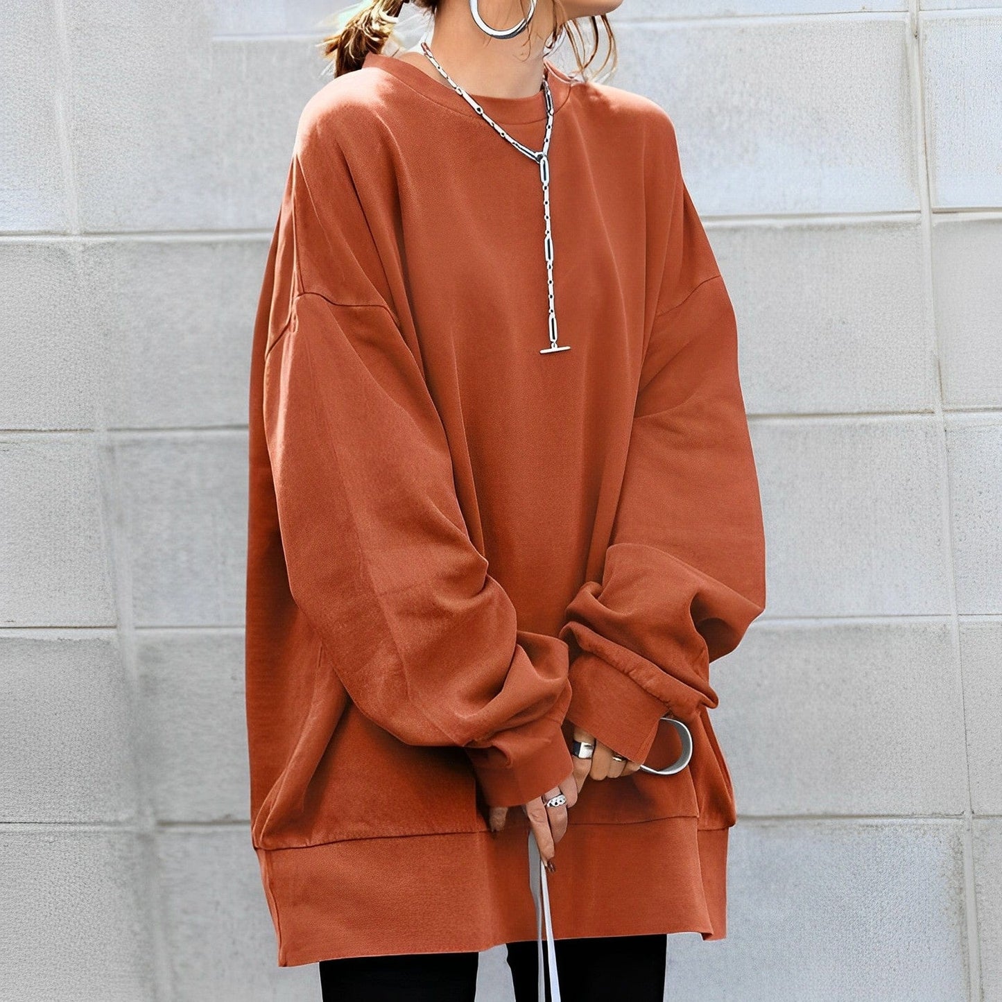 Women Oversized Pullover Sweatshirt | Maeva