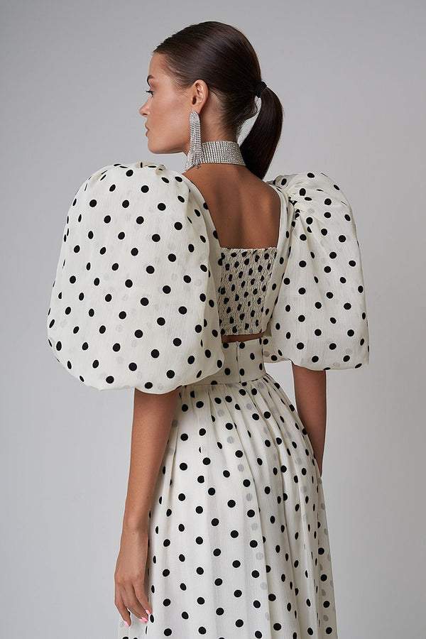 Women Polka Dot Two-Piece Maxi Set | Brooklyn