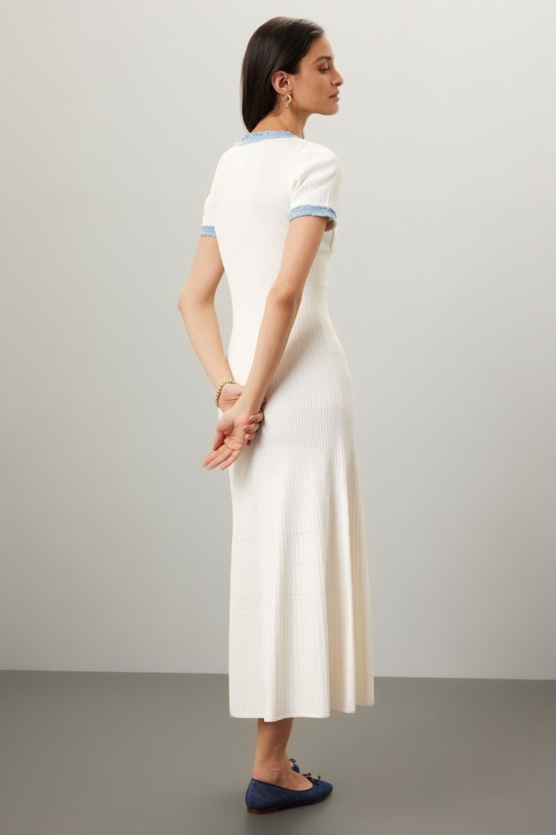Women Classic Knit Midi Dress | Paisley