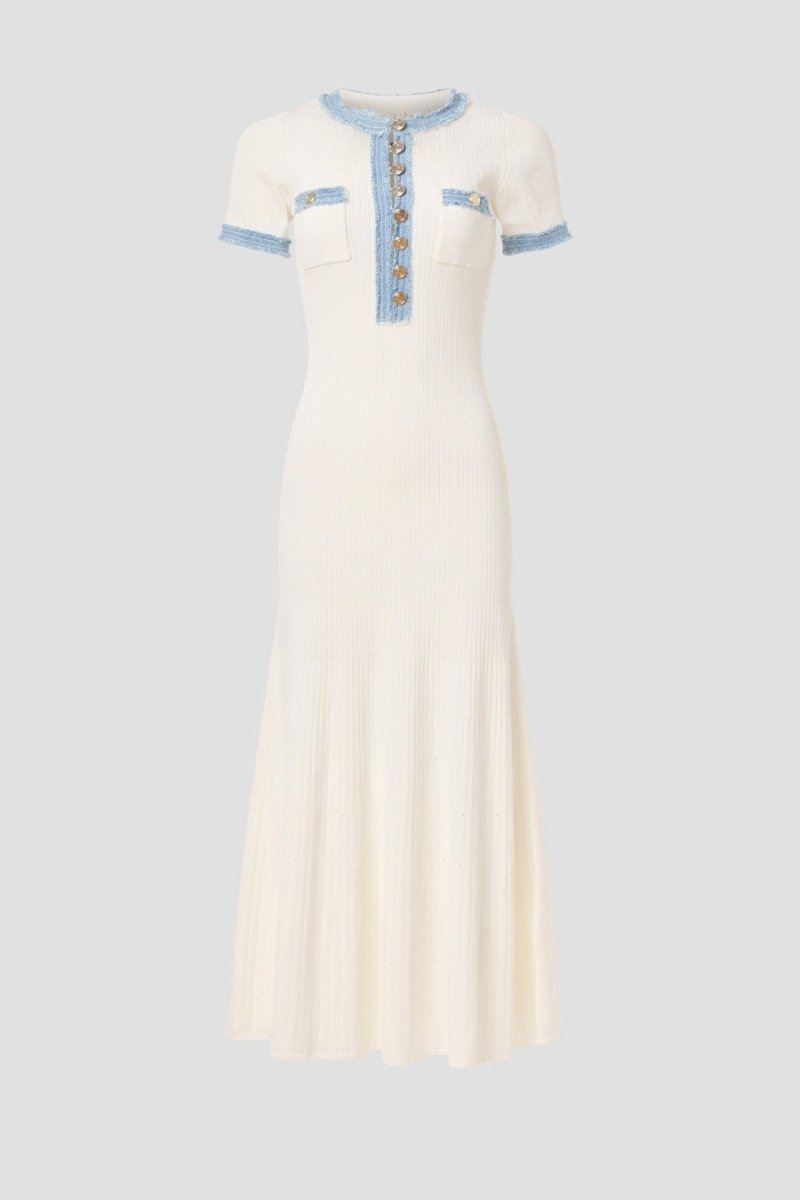 Women Classic Knit Midi Dress | Paisley