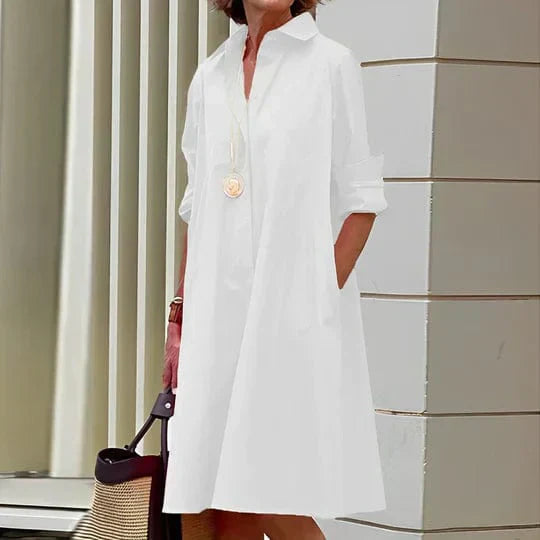 Women Button-Down Dress Cotton | Summer Essential | Julie-4