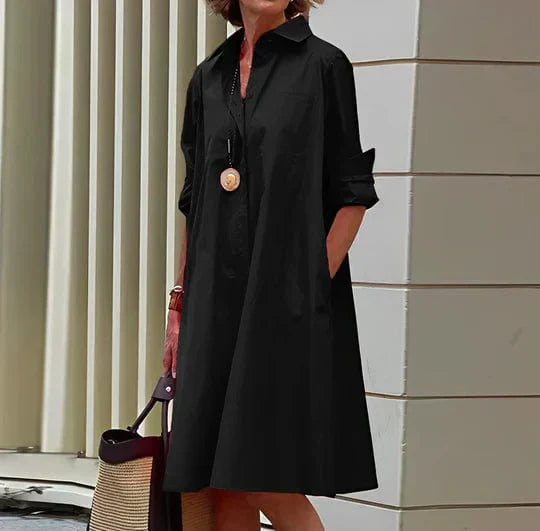 Variant image for Women Button-Down Dress Cotton | Summer Essential | Julie-17