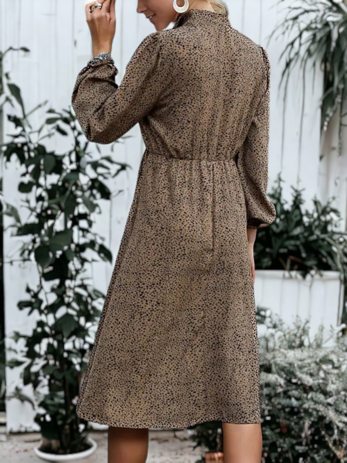 Women Shirt Dress Cheetah Print Polyester | Ashe-5