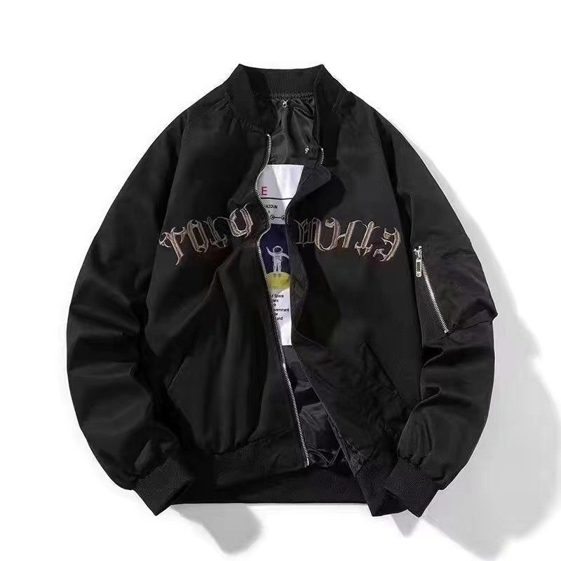 Men Minimalist Zip-Up Bomber Jacket | Paul