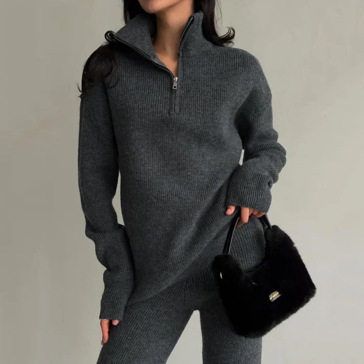 Variant image for Women Two Piece Set Grey Knitted | Sophia-5