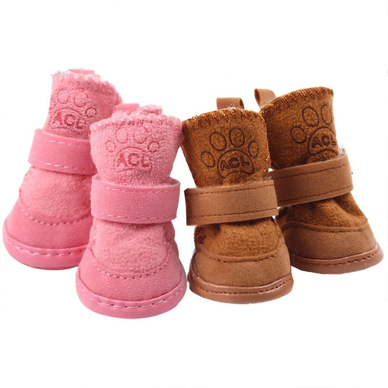 Dog Boots Black Fleece Anti-Slip | Pawfleece-3